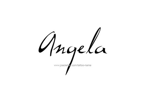 Angela Name Tattoo Designs