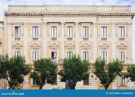 Traditional Architecture of Catania, Sicily, Facade of Ancient Building ...