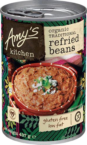 Organic Tinned Beans Refried Traditional Beans 437g Amy S Farm