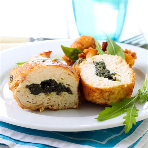 Stuffed Chicken Rolls With Spinach And Cheese Tasty Cheesy Bundles