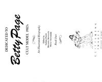 Dedicated To Betty Page Cult Model S Book Two Esthetique Fetish Bizarre E Hentai