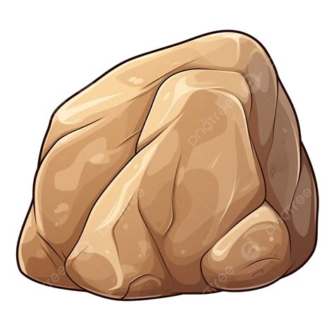 Ilustración De Una Piedra Con Un Estilo De Dibujos Animados PNG