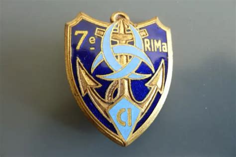 Original Militaire Insigne Regiment D Infanterie De Marine Drago