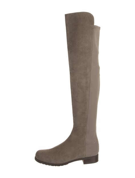 Stuart Weitzman Suede Boots - Neutrals Boots, Shoes - WSU309362 | The ...