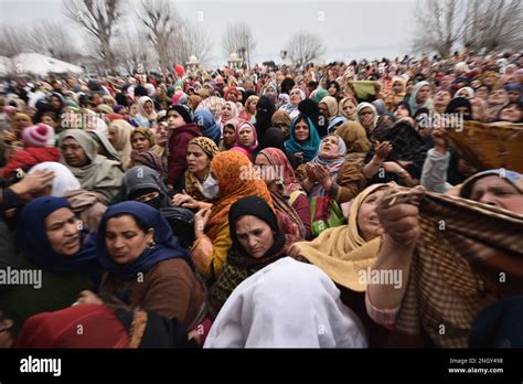 F Vrier Srinagar Jammu Et Cachemire Inde Les Femmes