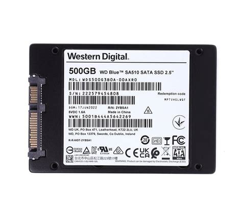 Malaysia Western Digital WDS500G3B0A 500GB Blue SA510 SATA Solid State