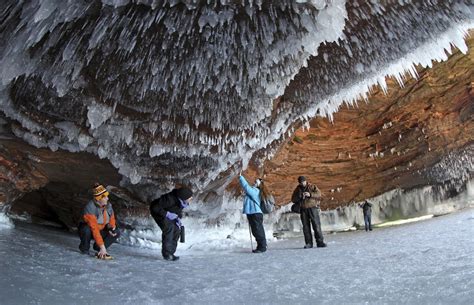 Frozen Over Lake Superior Provides Rare Access To Ice Caves Nbc News