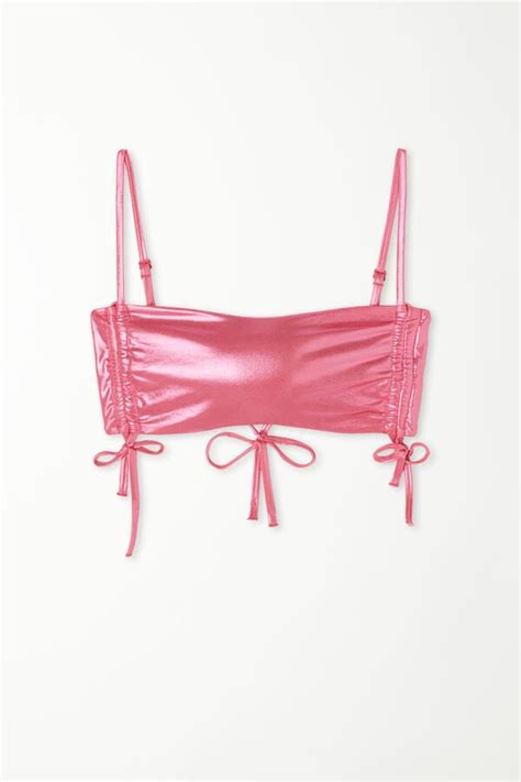 Reggiseno Bikini Liquid Metal Con Imbottitura Estraibile Bikini Canotta Donna Tezenis