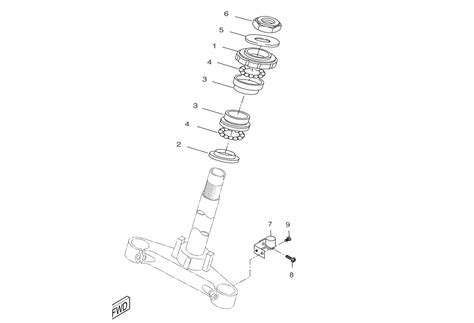 Colonne de direction rotule avant MBK Booster Spirit Naked EasyParts fr Pièces et