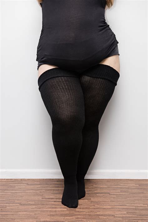 Real PLUS SIZE Thigh High Socks BBW Big Curvy Thigh High Etsy