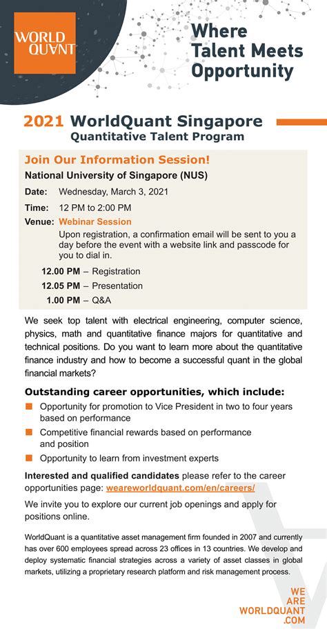 Worldquant Brain Global Alphathon Introductory Webinar Nus Centre For