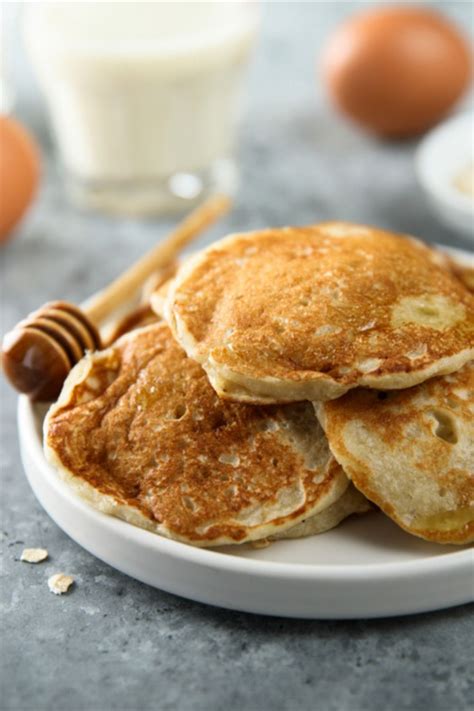 Apfel Pancakes mit Haferflocken ohne Mehl zum Frühstück Rezept