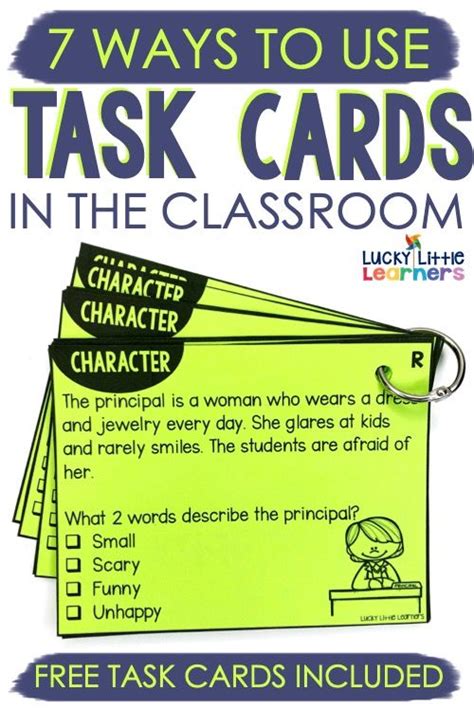 7 Ways To Use Task Cards Task Cards Reading Task Cards Ela Task Cards