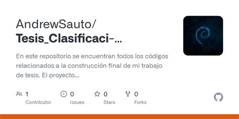 Github Andrewsauto Tesis Clasificaci N Sonidos En Este Repositorio