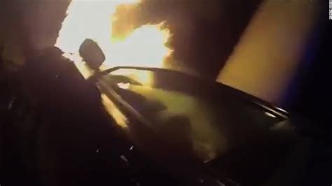 Cops Rescue People In Burning Car Cnn Video