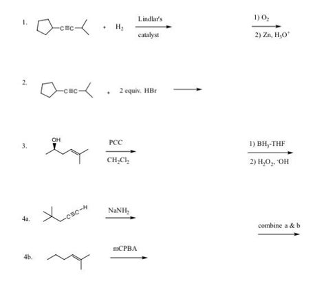 Solved Lindlar S Occacy Cec H Catalyst Zn H O Chegg