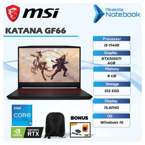 Jual Msi Katana Gf Rtx Gb I Gb Ssd W Fhd Hz