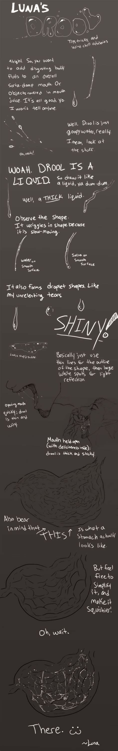 drawing drool tips  lunafex  deviantart