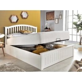 Bedmr Grayson Wooden Ottoman Bed White