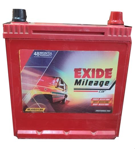 Capacity Ah Exide Mileage Ml D Lbh Car Battery At Rs In