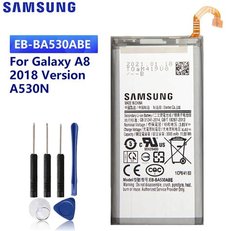 삼성 갤럭시 A8 2018 버전 A530n 3000mah 배터리 교체용 핸드폰 배터리 Samsung Galaxy A8 버전 교체 Mah휴대폰 배터리 Aliexpress