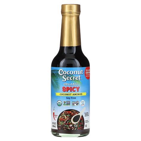 Coconut Secret Organic Spicy Coconut Aminos Seasoning Sauce Medium