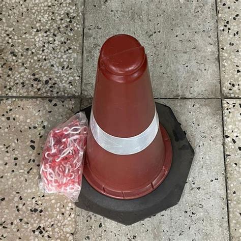 Black And Red Conical Pvc Safety Traffic Cone At Rs In Prayagraj