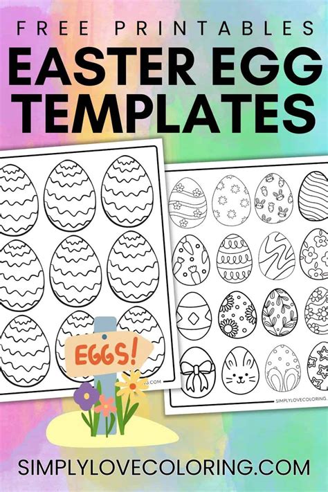 40 Easter Egg Template Designs (Free PDF Printables) - Simply Love Coloring