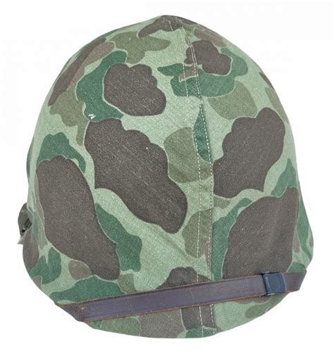 Imcs Militaria Us Ww2 Usmc Camo Helmet Cover With M1 Helmet