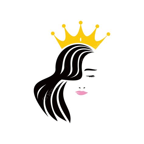 Logo Wanita Cantik Vektor Kecantikan Wanita Mahkota PNG Dan Vektor