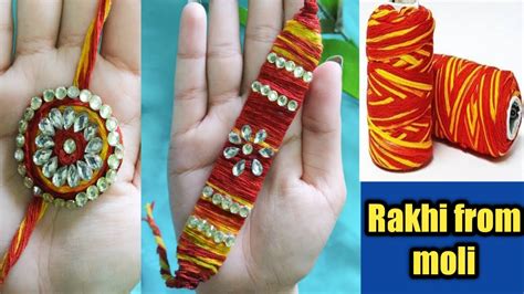 Easy Handmade Rakhi With Moli L Diy Rakhi L How To Make Rakhi At Home