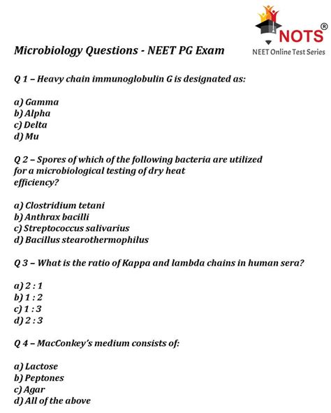 Microbiology Questions For NEET PG Exam How Quickly Can You Solve