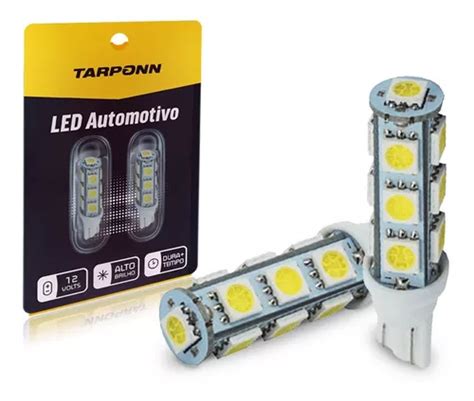 Lampada Pingo T10 13 Led Super Branca Luz W5w Smd 6500k MercadoLivre