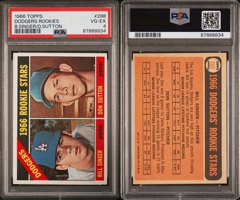 1966 Topps HOF RC ROOKIE PSA 4 VG EX Don Sutton 288 EBay