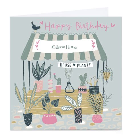 Buy Personalised Emma Valenghi Birthday Card House Plants For Gbp 3