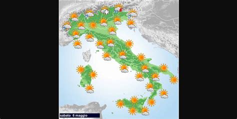 Previsioni Meteo In Italia Per Sabato Maggio Rovesci Al Nord