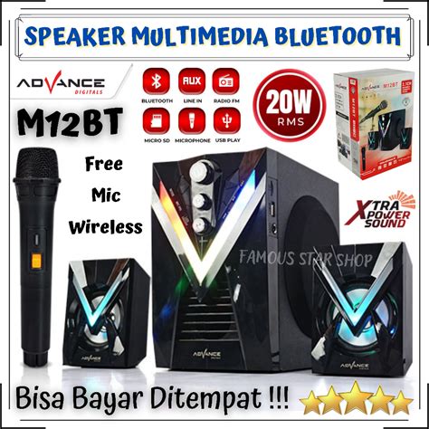 Jual Speaker Advance M Bt Bluetooth Subwoofer Mic Karaoke Advance