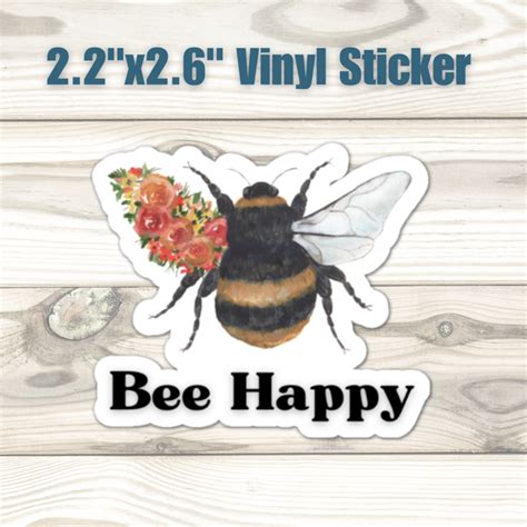 Bee Happy Sticker – Brittany Fowler Art