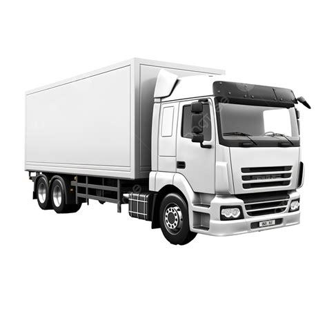 D Illustration Of Cargo Truck Truck Cargo Delivery Png Transparent