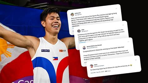 Raising The Bar Filipinos Online Laud EJ Obiena S Historic Asian Games Win