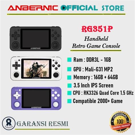 Jual Anbernic Rg351p Handheld Retro Game Video Game Player Linux System