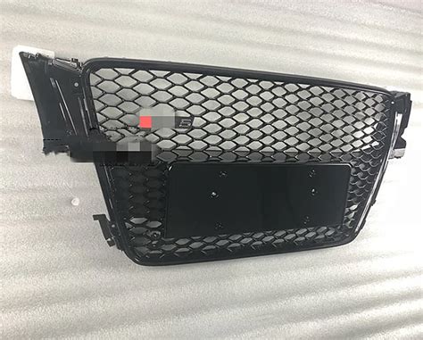 For Rs Style Front Sport Hex Mesh Honeycomb Hood Grill Gloss Black For