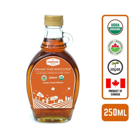 Bundle Of 2 Foodsterr Organic Maple Syrup 250ml Shopee Singapore