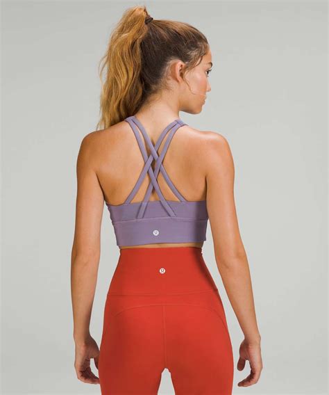 Lululemon Energy High Neck Longline Tough Bra Medium Support B D Cups Purple Ash Lulu Fanatics