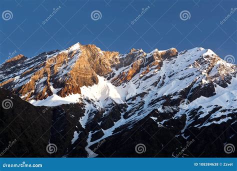 Karakoram Mountain Range at Sunrise Stock Photo - Image of indian ...