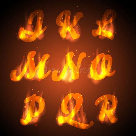 Ensemble De Police Du Feu Alphabet De Flamme Illustration Stock