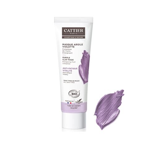 Cattier Masque Argile Violette Anti Fatigue Bio Ml Mon Armoire A