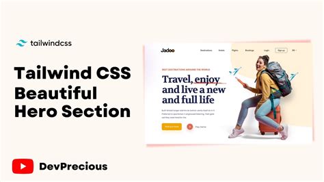 Tailwind Css Travel Website Landing Page Youtube