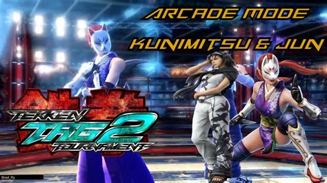 Tekken Tag Tournament 2 Arcade Mode Jun Kazama Kunimitsu YouTube