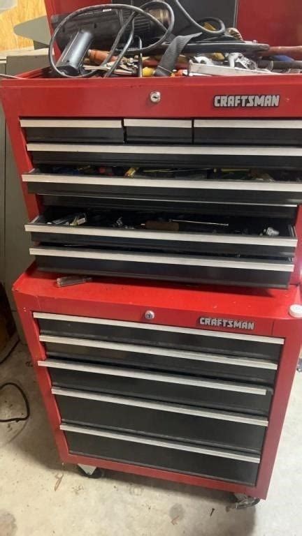 Large Roll Around Tool Box Packed Full Of Tools Live And Online Auctions On